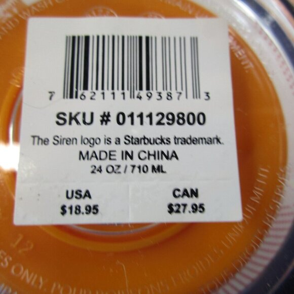 NWT- Starbucks Target Exclusive Hop Venti Tumbler Cold Cup Orange Spring Floral - Picture 5 of 5